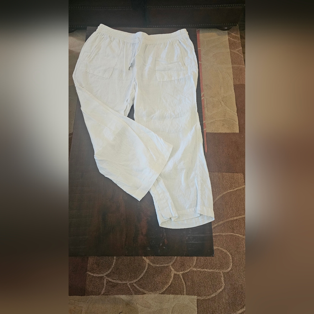 Athleta WOMENS WIDE LEG LINEN PANTS 2X